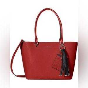 Calvin Klein Susan Saffiano Leather Tote Small